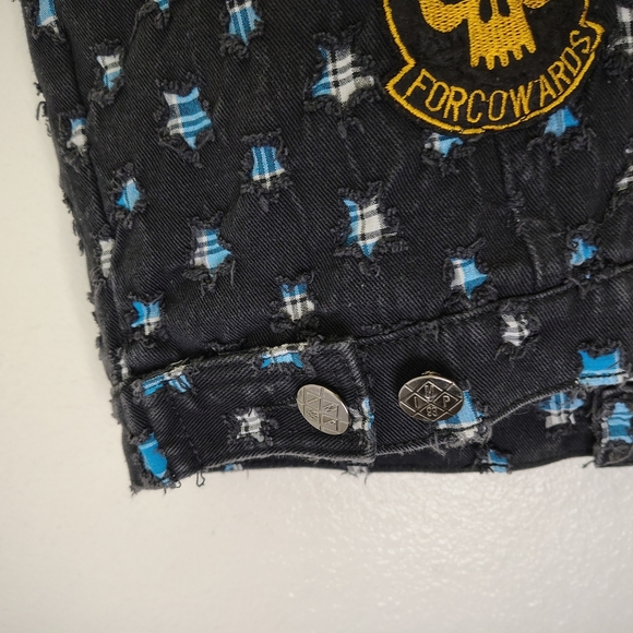 Imperious Men's Biker Motorcycle Denim Vest With Patches Sz XL Cotton - Picture 11 of 16